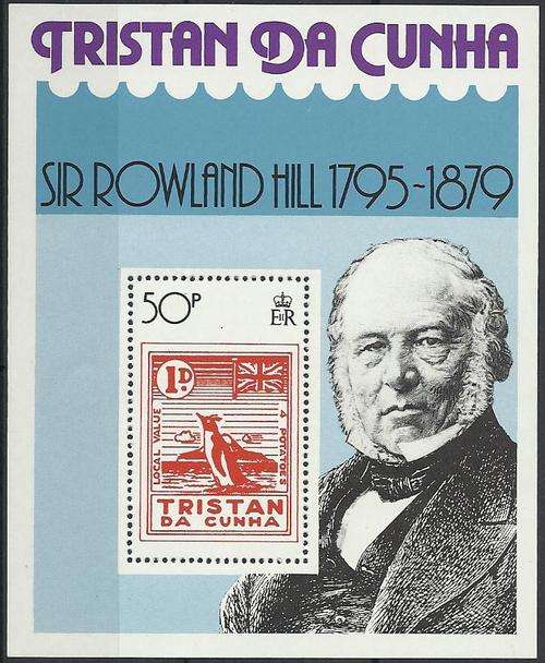 Tristan da Cunha 1979 - Stamp on Stamp - SIR ROWLAND HILL Min.Sheet - U/M - Posvars - MNH !
