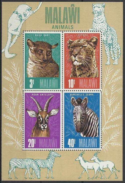 Malawi 1976 - FAUNA - WILDE DIERE / WILD ANIMALS Min.Sheet - U/M - Posvars - MNH !