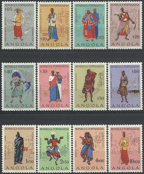 Angola (Portugees) 1957 - KLEREDRAG / COSTUMES Defin set (12) - Kompleet - U/M - Posvars - MNH !!!