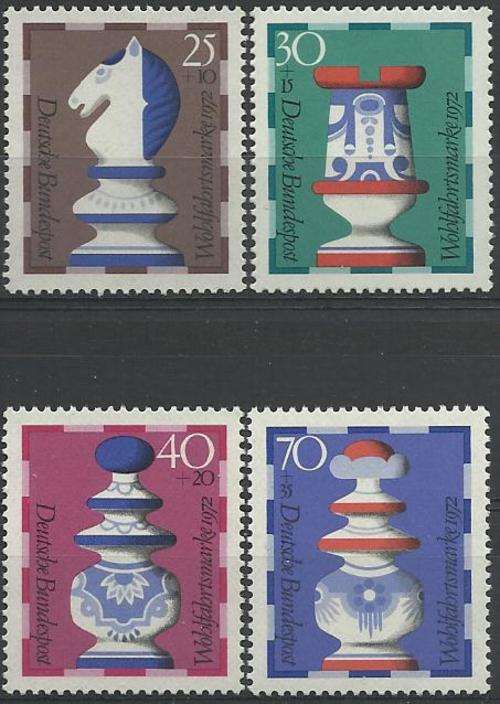 Duitsland (Germany) 1972 - WELFARE ISSUE - SKAAK / CHESS set (4) U/M - Posvars - Postfris - MNH !