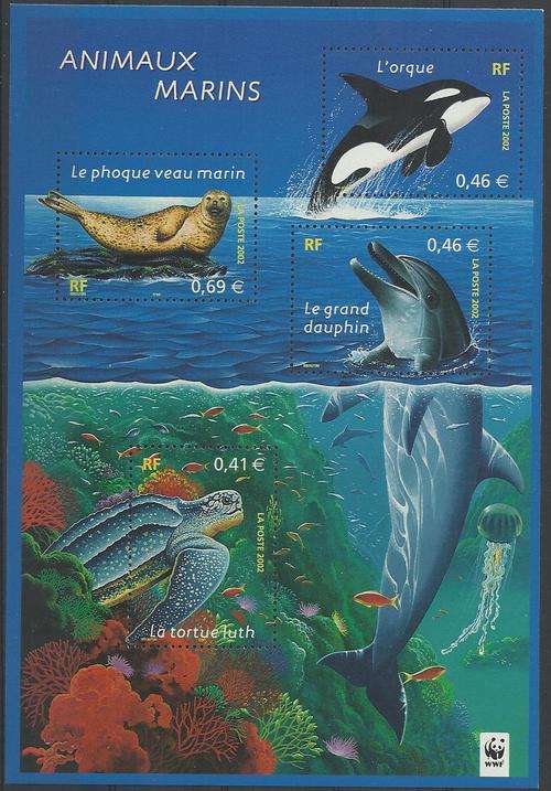 Frankryk / France 2002 - WWF - MARINE LIFE Min.Sheet - U/M - Posvars - Postfris - MNH - Fish ! Fauna