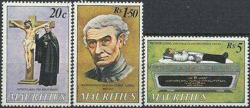 Mauritius 1979 - VADER / FATHER LAVAL set (3) U/M - Posvars - Postfris - MNH ! Religion !