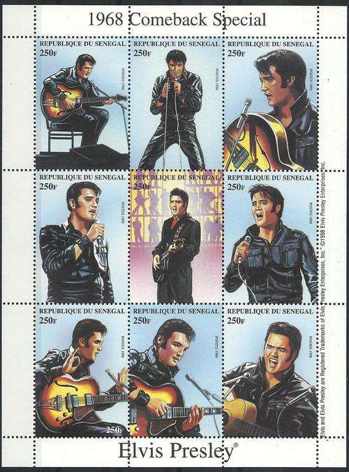 Senegal 1999 - ELVIS PRESLEY Comeback Special 1968 - Min.Sheet - U/M - Posvars - Postfris - MNH !!!