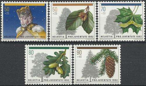 Switserland / Switzerland 1992 - PRO JUVENTUTE stel / set (5) U/M - MNH - Posvars - Flora - Trees !