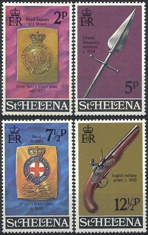 Sint Helena 1972 - MILITARY EQUIPMENT set (4) - MNH - Posvars - Postfris - War ! Militaria !