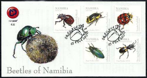 Namibie / Namibia 2013 - KEWERS / KEVERS / BEETLES set on FDC - MNH - Posvars - Fauna ! Insects !