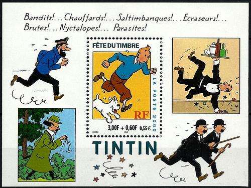 Frankryk (France) 2000 - KUIFJE / TINTIN Min.Sheet - MNH - Posvars - Postfris - Cartoons ! Comics !