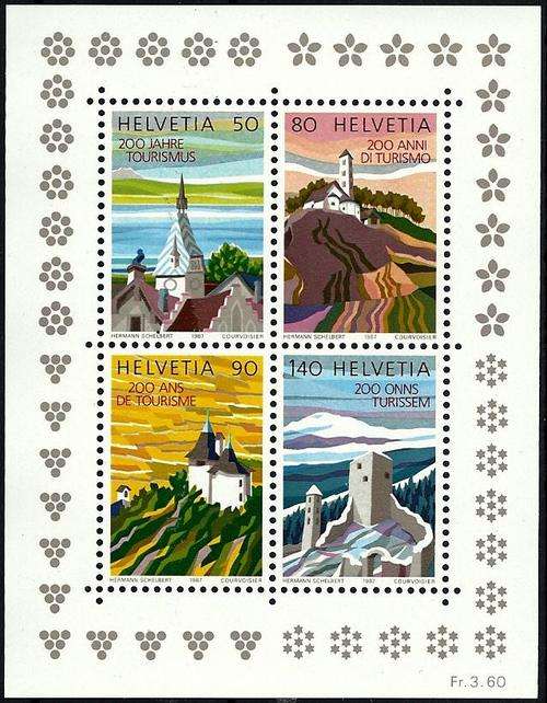 Switserland / Switzerland 1987 - 200 Jaar / Year of TOURISM Min.Sheet - MNH - Postfris - Posvars !!!