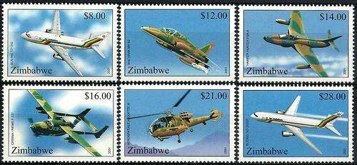Zimbabwe (Rhodesia) 2001 - LUCHTMACHT / LUGMAG / AIR FORCE set (6) MNH - Postfris - Posvars !!!