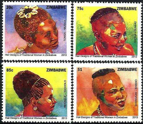 Zimbabwe (Rhodesia) 2013 - HOOFTOOISELS / HEADDRESSES set (4) MNH - Postfris - Posvars ! Traditional