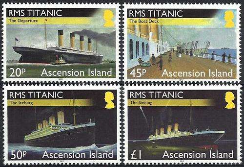 Ascension Island / Eiland 2012 - RMS TITANIC set (4) MNH - Posvars - Postfris ! Ships !!!