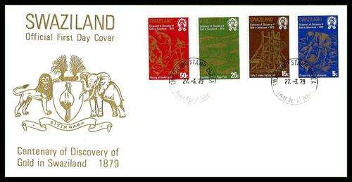 Swazieland / Swaziland 1979 - ONTDEKKING VAN GOUD / DISCOVERY of GOLD on FDC / Eerste Dag Koevert !