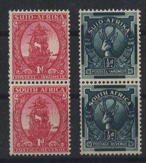Suid-Afrika / South Africa 1943  Coil Stamps / Rolseels SACC 104-105 U/M !!! Posvars !!!