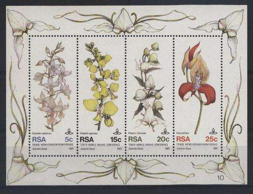 Suid-Afrika / South Africa 1981 SACC 506 MIN.SHEET ORCHIDS / FLOWERS U/M !!! Posvars !!!