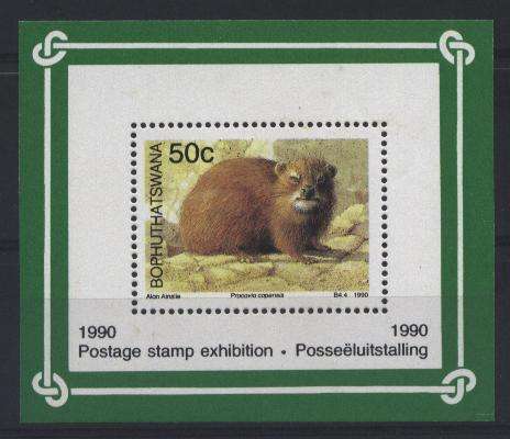 Bophuthatswana 1990 FAUNA SACC 238a. ANIMALS (Dassie) Min. sheet MNH !!! Posvars !!!