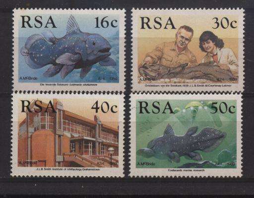 Suid-Afrika 1989 Fish SELAKANT / COELACANTH set !!! SACC 691-694 U/M !!! Posvars !!!