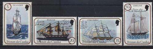 Tristan da Cunha 1983 Ships - SEILBOTE / SAILING SHIPS - 2nd series - SG 341-344 U/M !!! Posvars !!!
