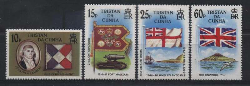Tristan da Cunha 1985 FLAGS set complete (4) SG 395-398 U/M !!! Posvars !!!