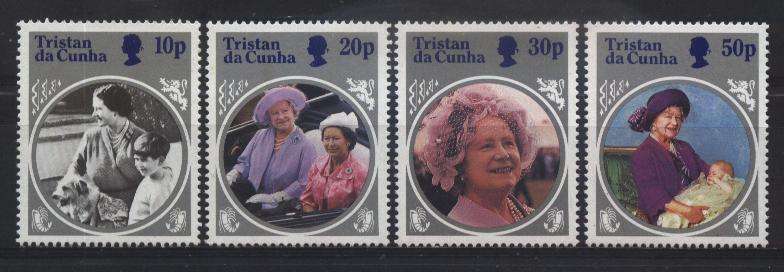 Tristan da Cunha 1985 Royalty - LIFE AND TIMES OF QUEEN - SG 390-393 U.M !!! Posvars !!!