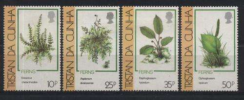 Tristan da Cunha 1989 Flora - FERNS / VARINGS stel SG 478-481 U/M !!! Posvars !!!