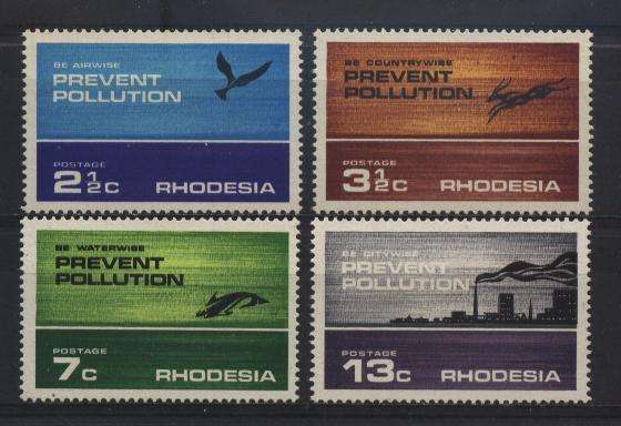 Rhodesia 1972 PREVENT POLLUTION / VOORKOM VERVUILING - SACC 232-235 U/M !!! Posvars !!!