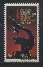 Suid-Afrika 1981 Medical - KANKERVERENIGING / Cancer Ass. stamp SACC 501 U/M !!! Posvars !!!