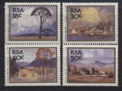 Suid-Afrika 1989 Paintings- JACOB HENDRIK PIERNEEF - SACC 704-707 U/M !!! Posvars !!!