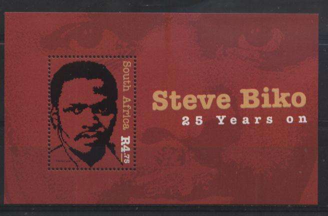 Suid-Afrika 2002 STEVE BIKO Miniatuurvelletjie SACC 1481 U/M !!!! Posvars !!!