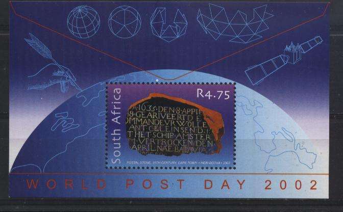 Suid-Afrika 2002 WERELD POSDAG / World Post Day SACC 1482 U/M !!! Posvars !!!