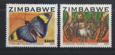 Zimbabwe 2004 CONSERVATION PRACTICE set SG 1144-1145 U/M !!! Posvars !!!