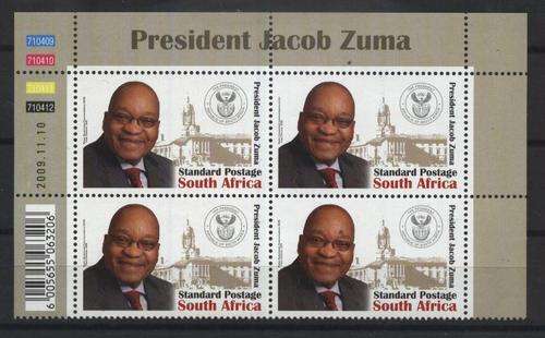 Suid-Afrika 2009 President Jacob ZUMA in control block of 4 !!! Unm.MInt !!! Posvars !!!