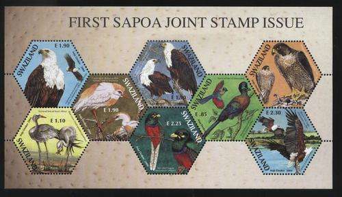 Swazieland 2004 SAPOA Birds / Voel uitreiking - Full Sheet - Perfect U/M - Posvars - MNH - Fauna !