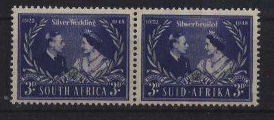 Suid-Afrika 1948 - Silver Wedding complete pair !!! SACC 124 - U/M !!! Posvars !!!