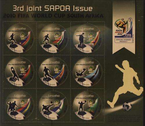 Lesotho 2010 - FIFA Soccer - Sheet / Vel - SCARCE !!! FREE SHIPPING !!! U/M !!! Posvars !!!
