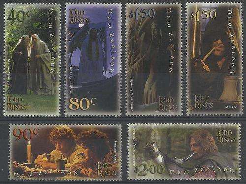 Nieu Seeland / New Zealand 2001 - Lord of the Rings set (6) Complete perfect U/M ! Posvars !