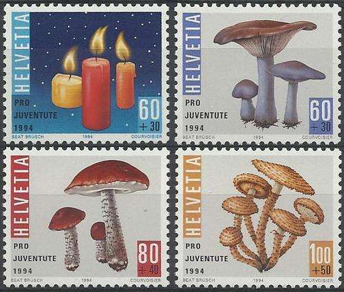 Switserland 1994 - PRO JUVENTUTE stel / set (4) Complete ! U/M ! Posvars ! (Mushrooms).