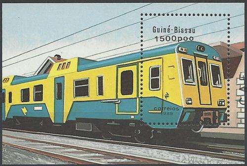 Guinea Bissau 1989 - TREINE / TRAINS Min.Sheet - Perfect U/M - Posvars ! (Transport).
