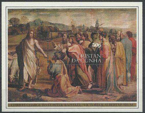 Tristan Da Cunha 1983 - KERSMIS / CHRISTMAS Min.Sheet ! Perfect U/M ! Posvars ! (Paintings).