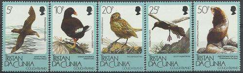 Tristan Da Cunha 1989 - VOELS stel / BIRDS set (5) ! Perfect U/M ! Posvars ! (Fauna) - Birds.