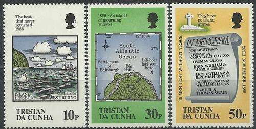 Tristan da Cunha 1985 - (Reddingsboot) - LOSS OF LIFEBOAT set - Perfect U/M ! Posvars ! (Ships)