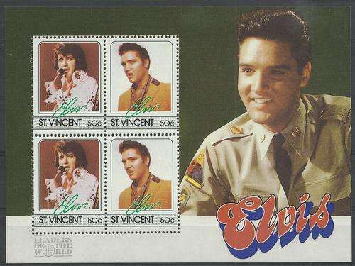 Sint Vincent 1985 - ELVIS PRESLEY Min.Sheet - Perfect U/M - Posvars - Music -Entertainers !