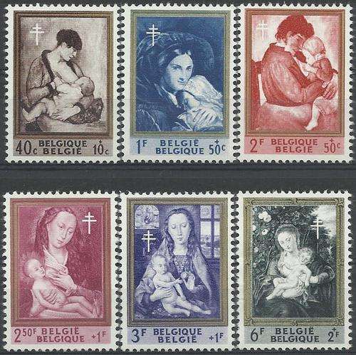 Belgie 1961 - TUBERCULOSE Fonds / Fund set (Paintings) - Kompleet (6) - U/M - Posvars - MNH - Health