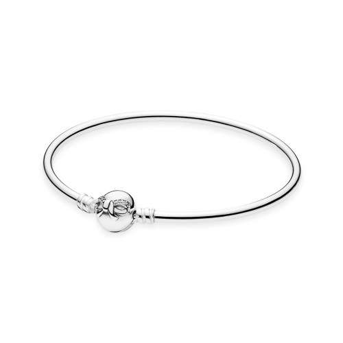 PANDORA Bow Silver Bangle with Clear Cubic Zirconia - BRAND NEW