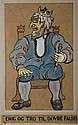 Nils Andersen (SA 1897-1972) Gouche. The Troll King. (45.5 x 29cm)