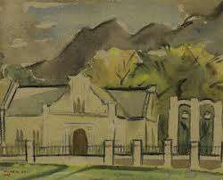 RICHARD CHEALES - WATERCOLOUR, "Slave bells beside a Cape Dutch Cottage", 25x31cm