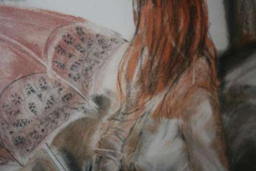 Stunning!!! FIONA EWAN ROWETT - Pastel & Charcoal drawing, 50 x 70cm, signed & dated '01