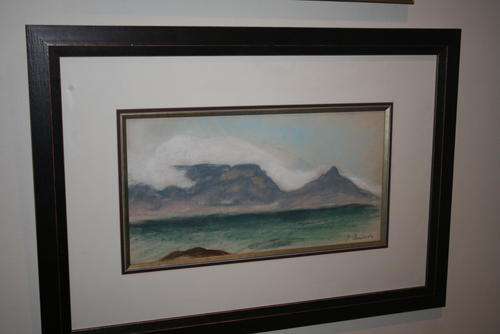 Bargain!!  INVESTMENT - PRANAS DOMSAITIS, PASTEL, "Table Mountain Bay scene with rolling clouds"