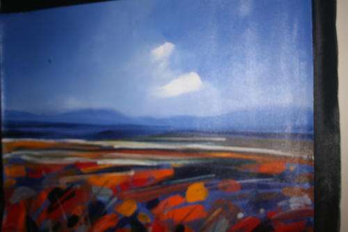 ELISE WESSELS, Arcylic Painting,"Landscape", 45 x 60 cm, on rolled canvas.