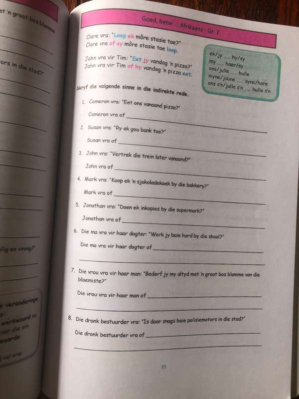 Goed, beter Afrikaans Eerste Addisionele Taal Werkboek - Graad 7