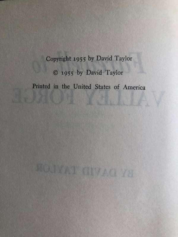 Farewell to Valley Forge by David Taylor - Hardcover, book club edition 1955